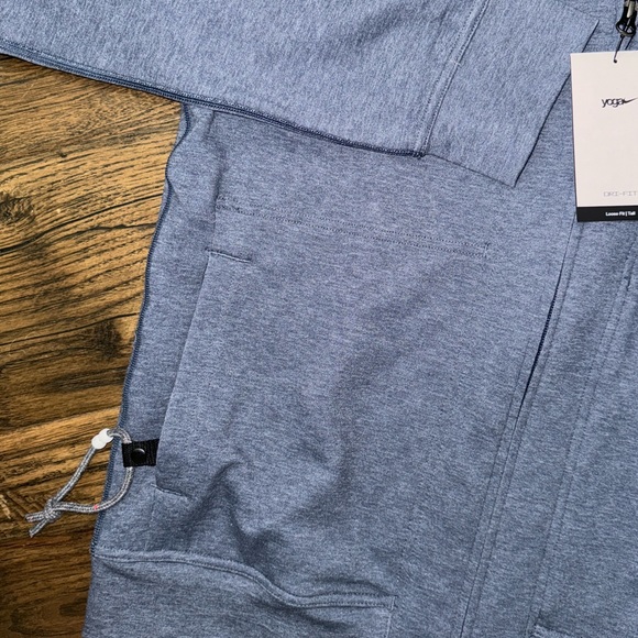 Nike Yoga DRI-Fit Restore Full Zip Fleece Hoodie in Blue DQ4876-410 - Picture 13 of 15